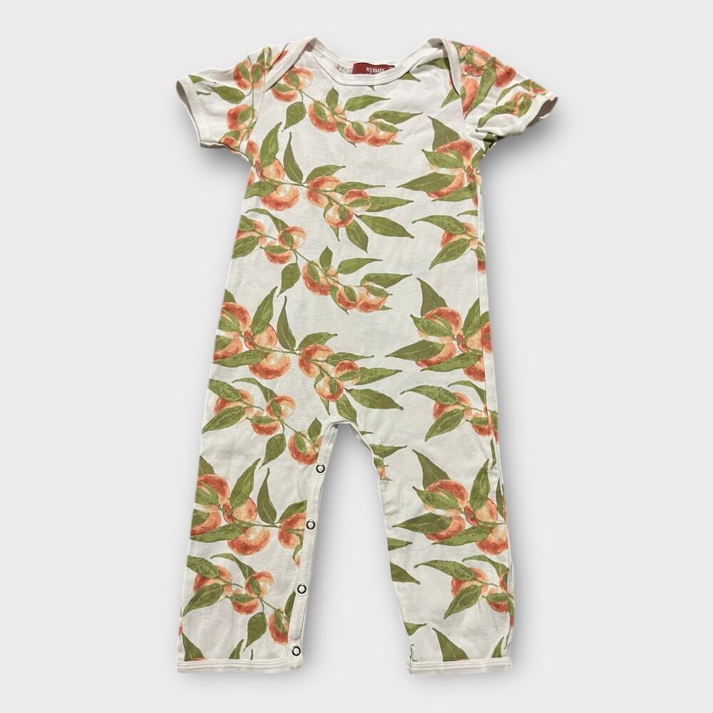 Milkbarn Snap Floral One Piece 12-18M Organic Cotton Baby Romper Preloved